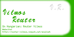 vilmos reuter business card